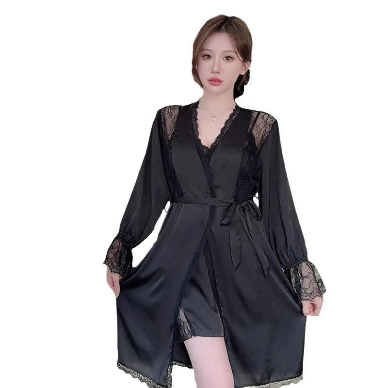 Women Lace Wedding Sleepwear Set