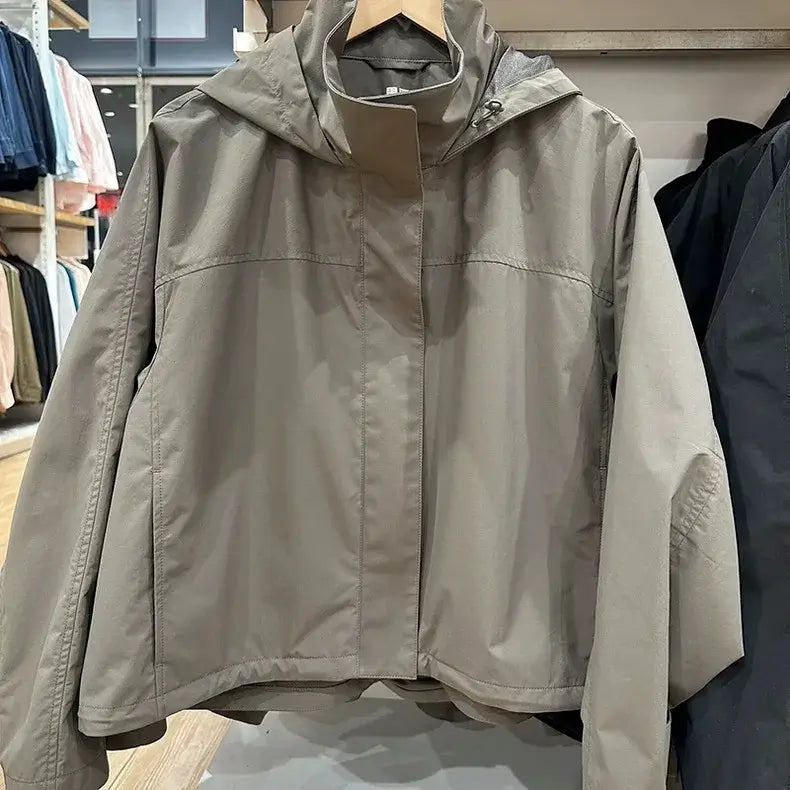 Women Thin Hooded Windbreaker Coat
