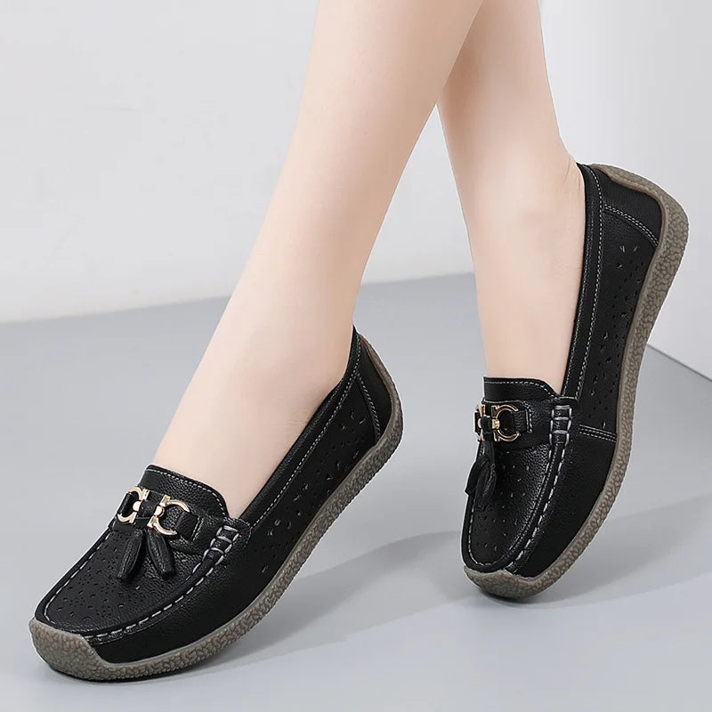 Round Toe Nurse Loafers – Soft Sole & Non-slip 2025