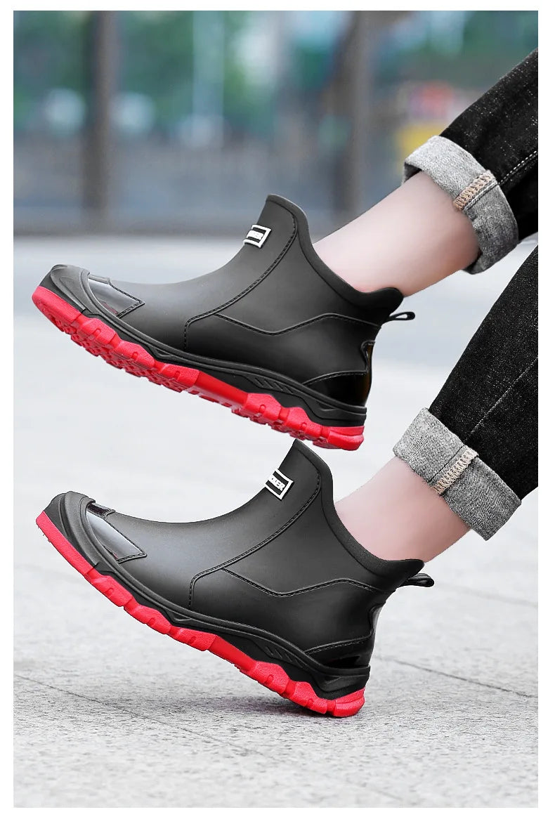 Men Waterproof Rain Boots