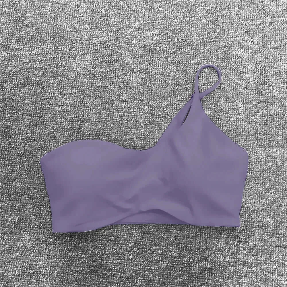 Women Single Strap Yoga Sports Bra