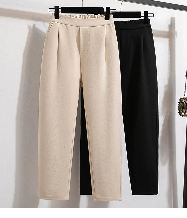 Women's Plus Size High Waist Pants – Autumn Winter
