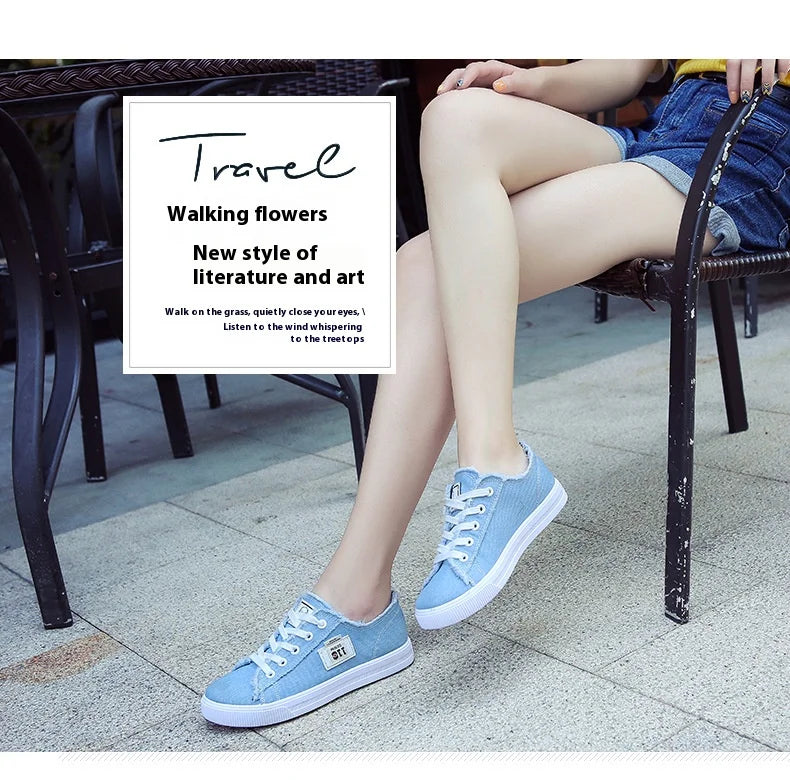 Women Canvas Shoes Lightweight Flat Sneakers