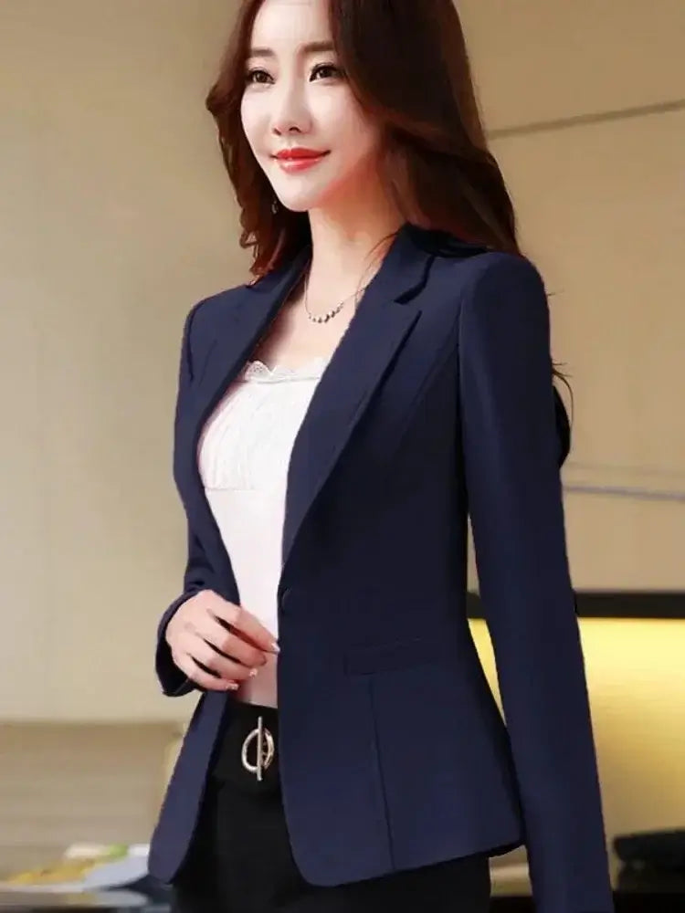 Women Classic Work Blazer Jacket