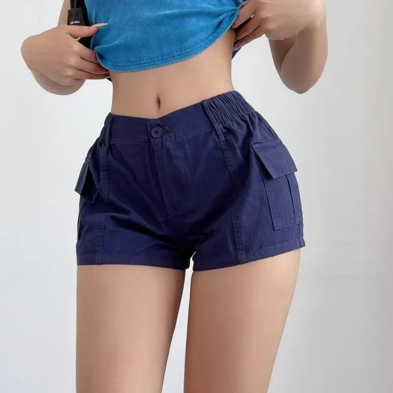 Women's High Waist Cotton Shorts