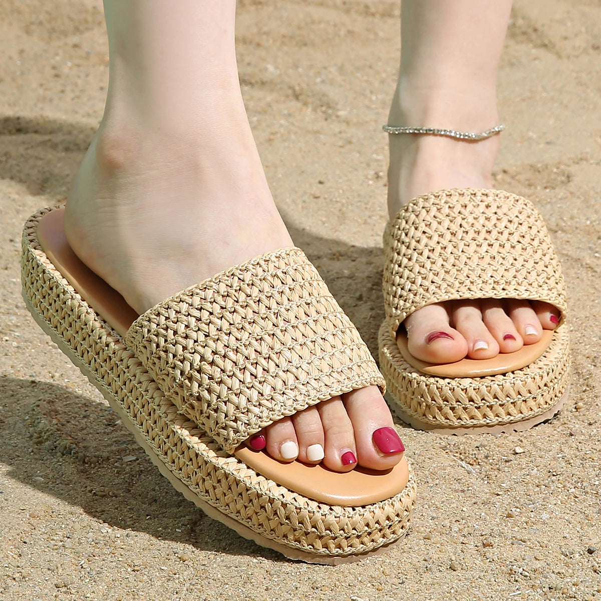 Summer Fashion Flat Slippers – Plus Size 2025