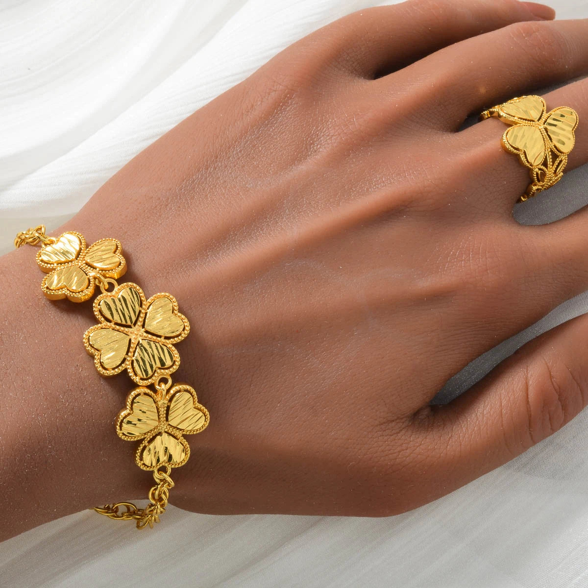 Dubai Gold Plated Arabic Jewelry Set