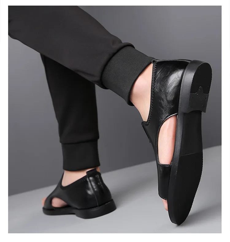 Men’s Leather Summer Beach Sandals 2025