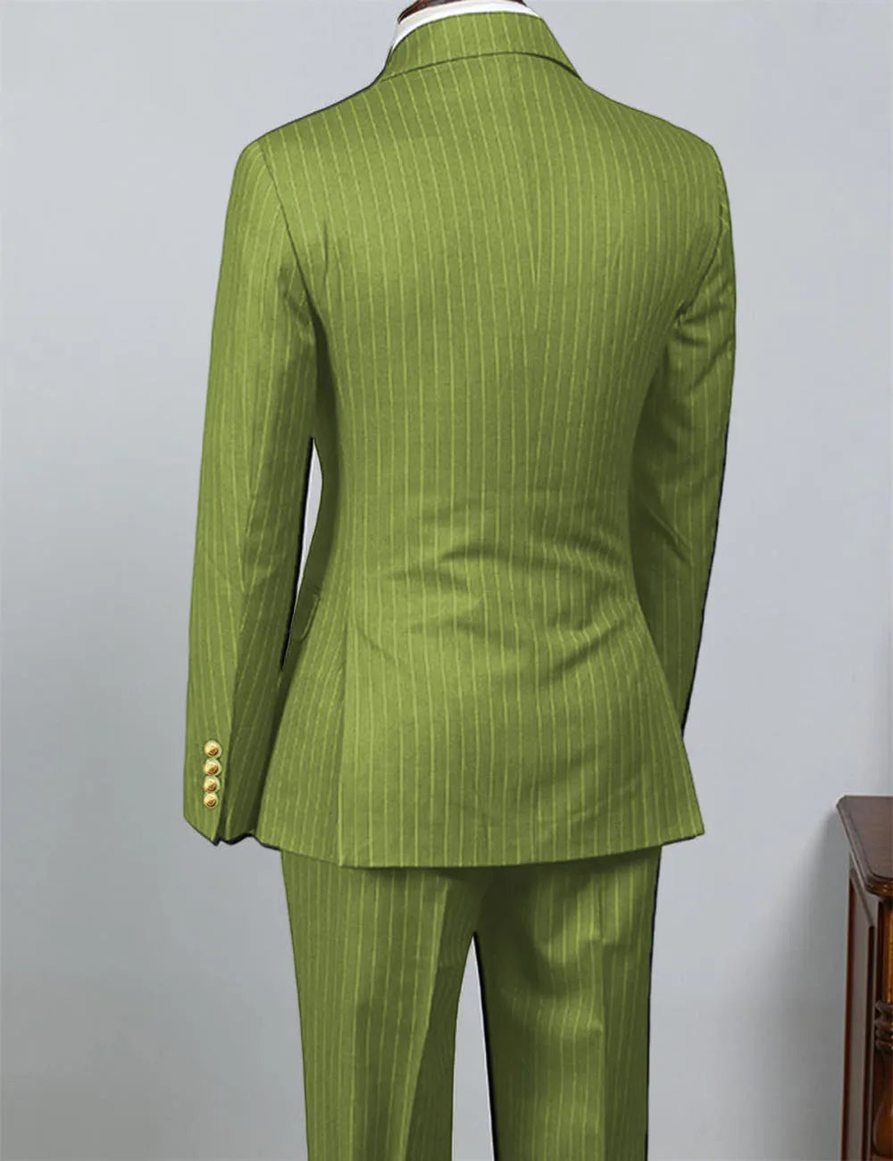 Men Striped 2-Piece Suit