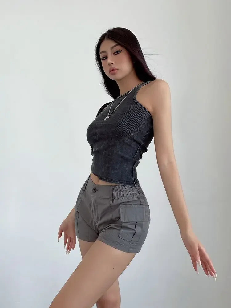 Women's High Waist Cotton Shorts