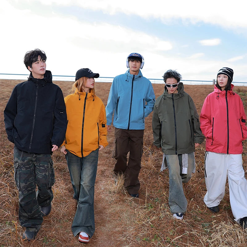 Outdoor Windproof Waterproof Hiking Hooded Jacket