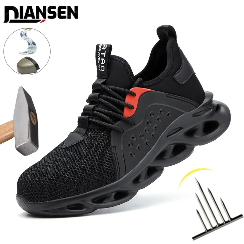 Women Safety Shoes Large Size Steel Toe Sneakers