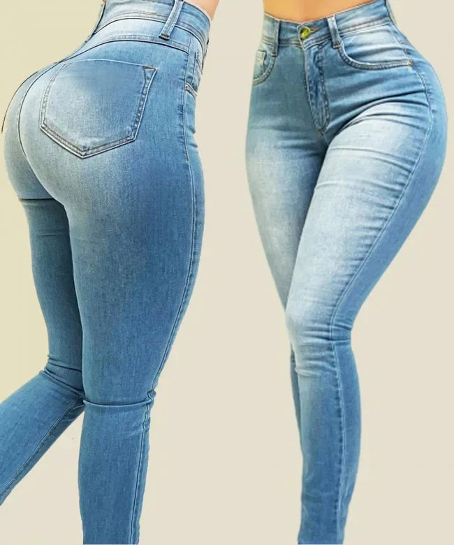 Women High Waist Pure Denim Jeans