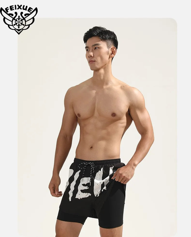 Men's Plus Size Beach Swim Shorts