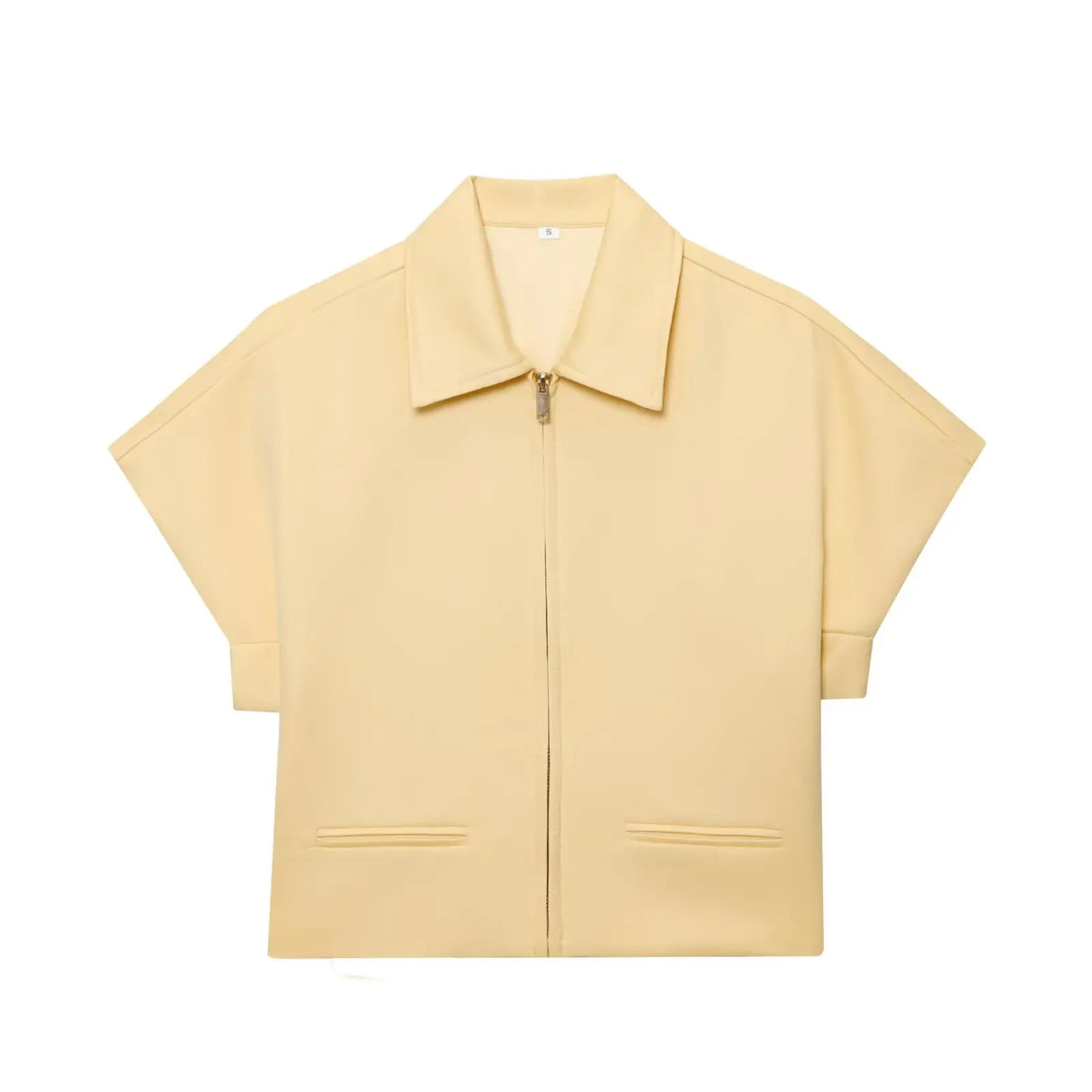 Lapel Zip Wide Leg Pant Set