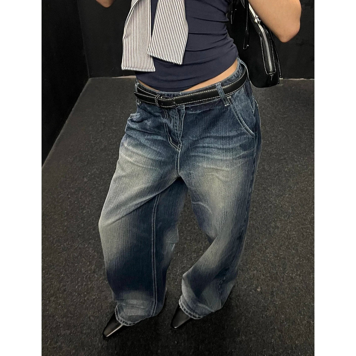 HighMuse™ – Vintage Wide Leg High Waist Denim Pants (Polished, Comfy & Versatile)