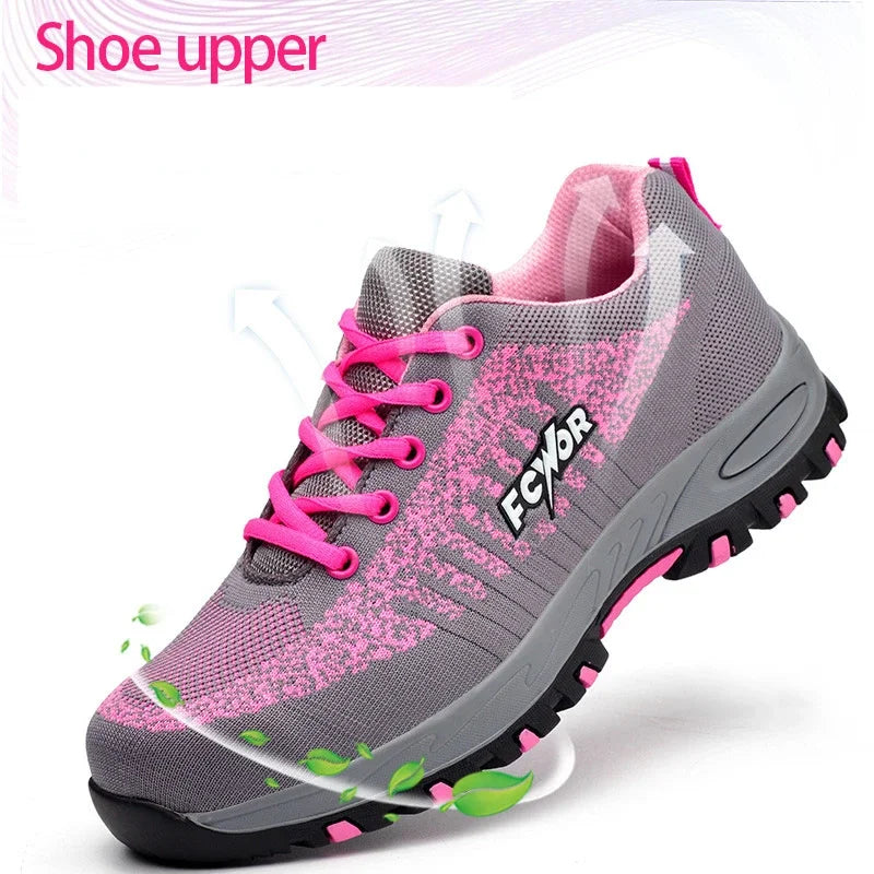 Women Safety Shoes Lightweight Non Slip Boots