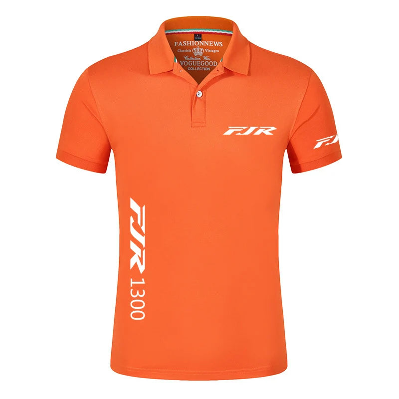 Men Motorcycle Logo Polo Shirt