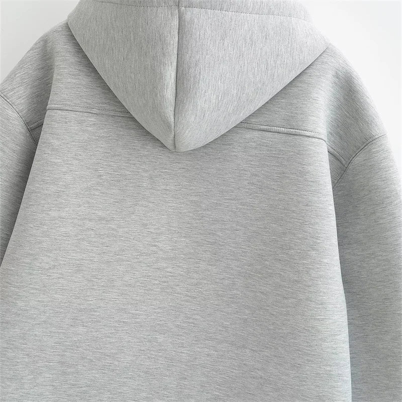 Women's Oversized Zipper Hoodie Jacket