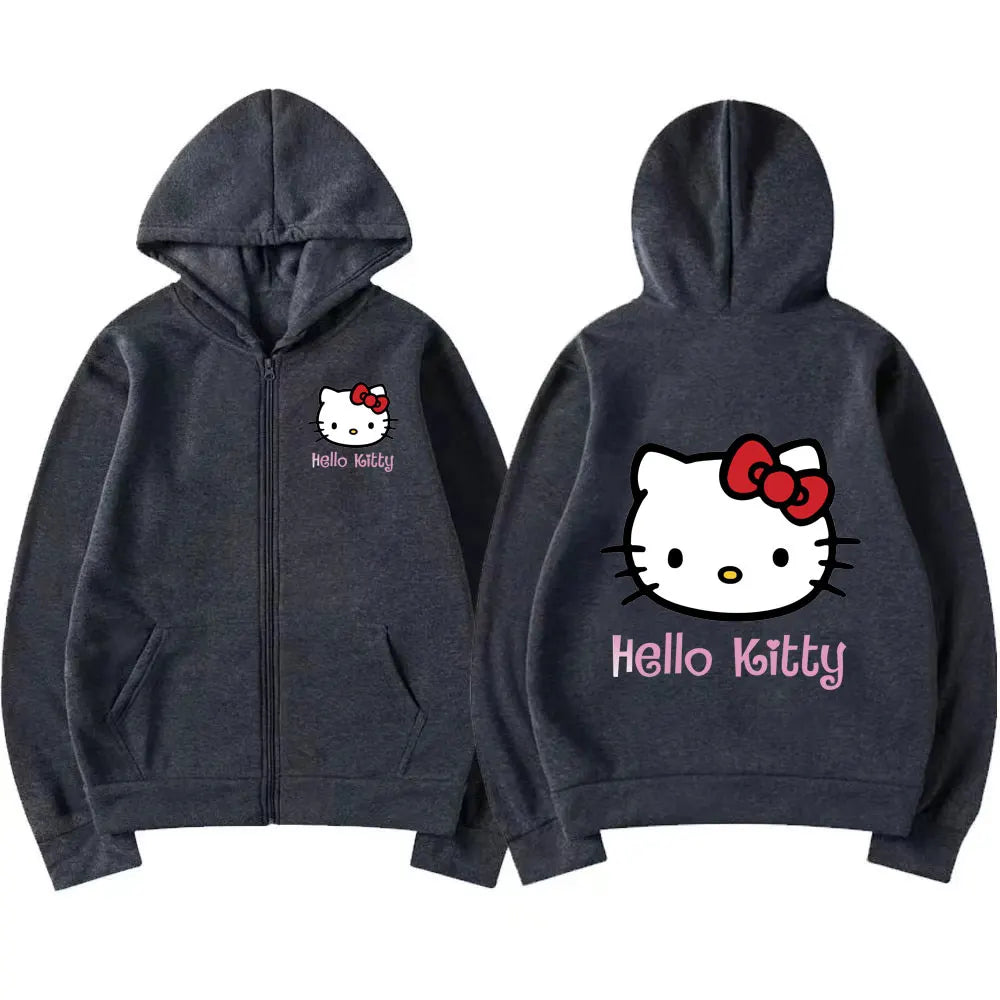 Hello Kitty Pattern Hoodie