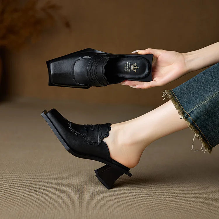 Women Rhinestone Mules Luxury Slippers