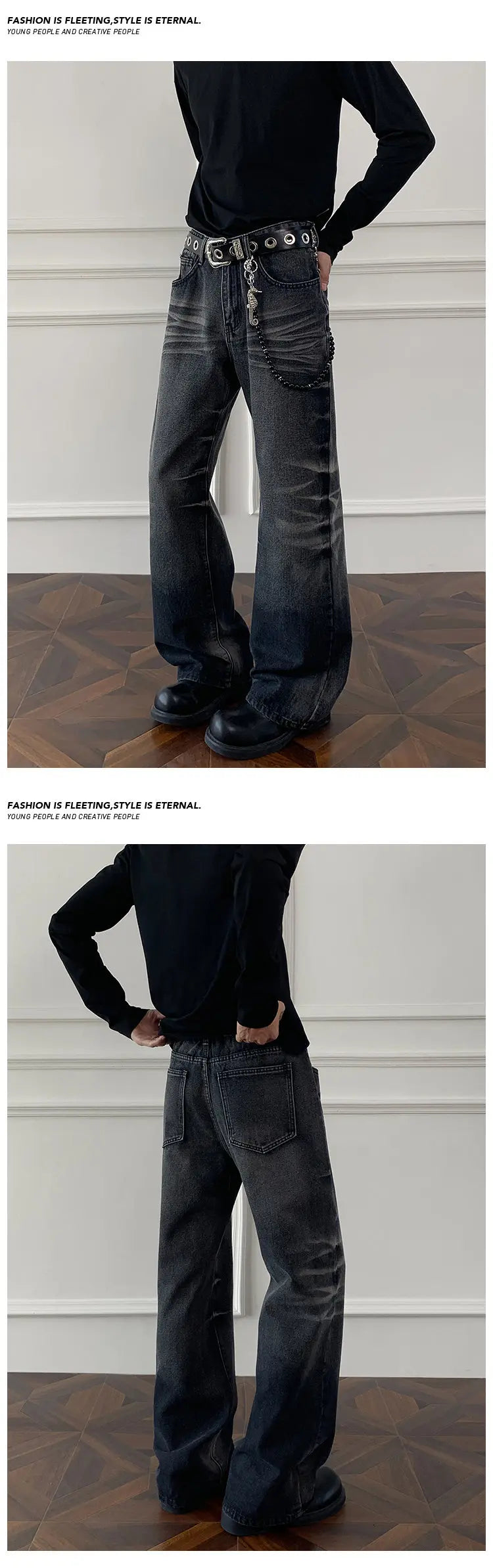 Men's Plus Size Slim Fit Bootcut Jeans