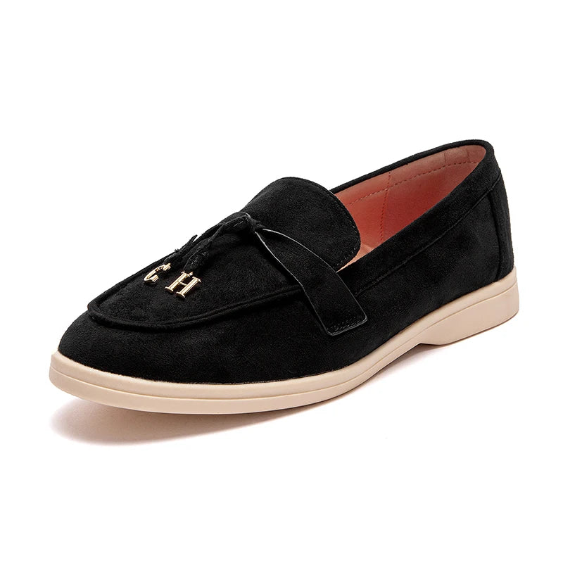 Women’s Patent Leather Bow Pointed Toe Loafers