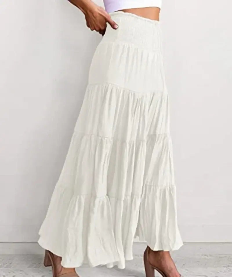 Women High Waist Maxi Boho Skirt