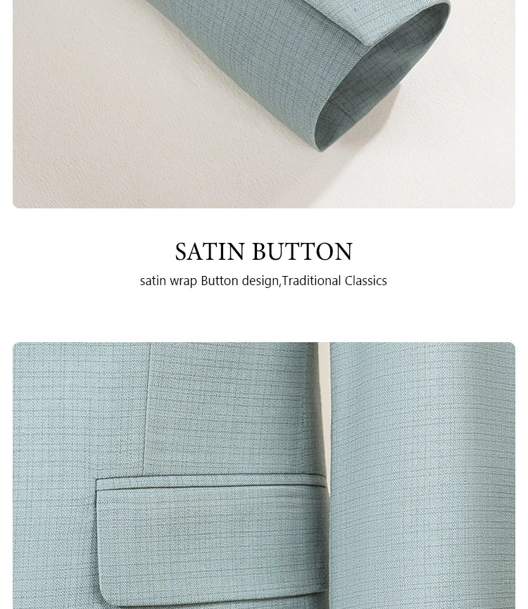 Men Slim Fit Green Summer Suit