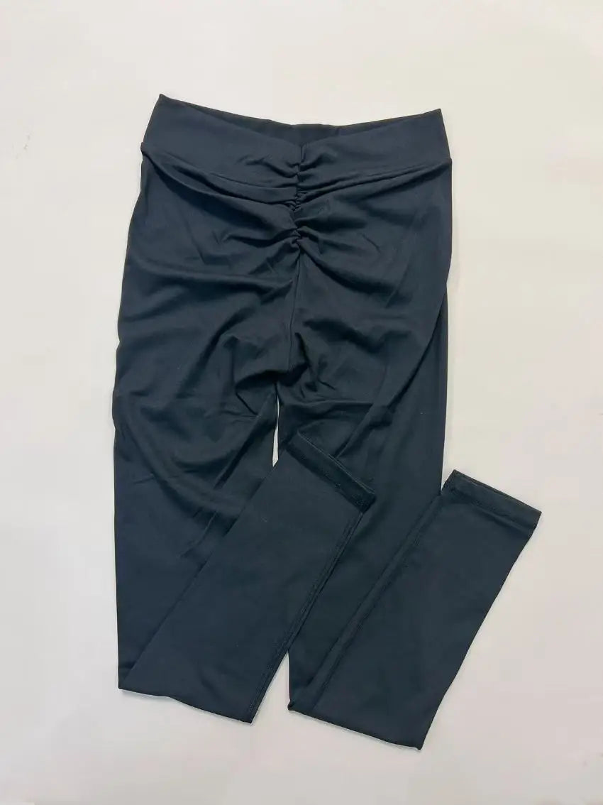 Women V Back High Waist Yoga Leggings