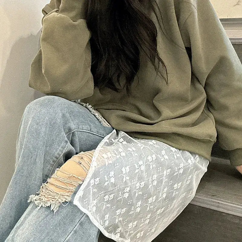 Women Vintage Lace Tulle Bandage Skirt