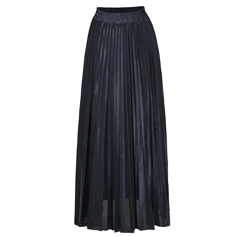 Women Gold Swing Maxi Skirt