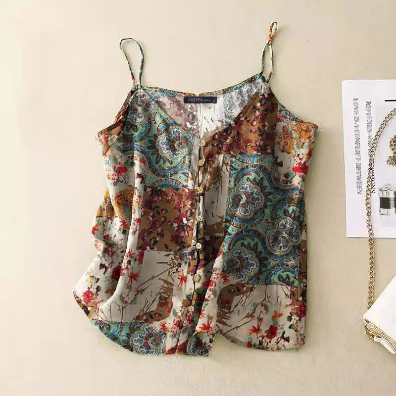 Women Button Loose Camisole