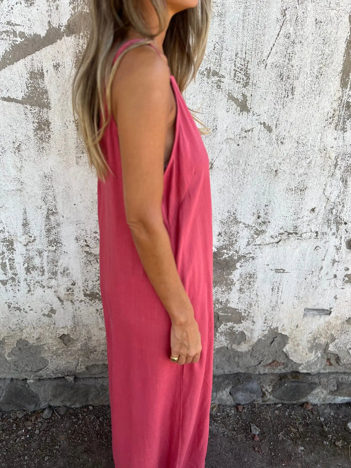 ZenFit™ – V-Neck Wide Leg Sleeveless Jumpsuit (Minimal, Cool & Flexible)