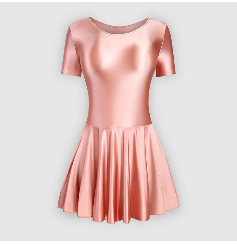 Women Satin Sports Ballet Skirt
