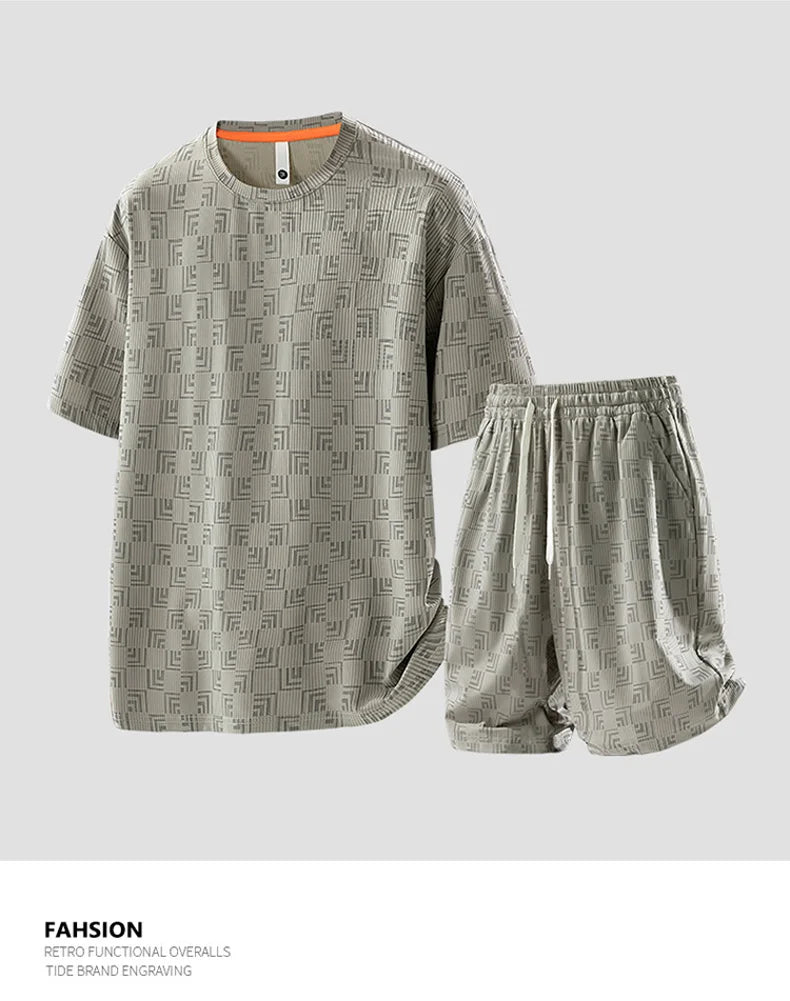 Men’s Plus Size Summer Tracksuit Set