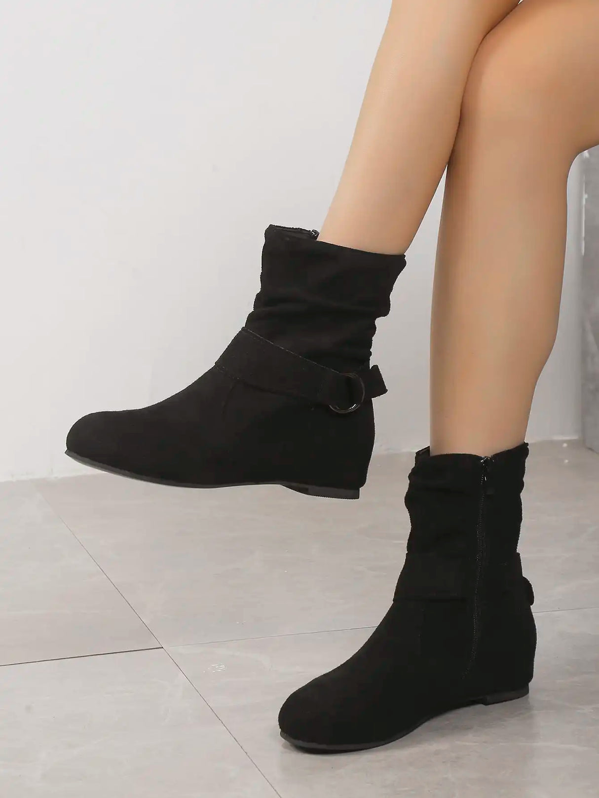 Women Ankle Boots Square Heel Trendy Boots