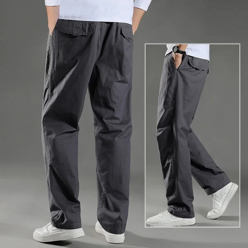 Men's Plus Size Cargo Pants – 6XL Summer Cotton