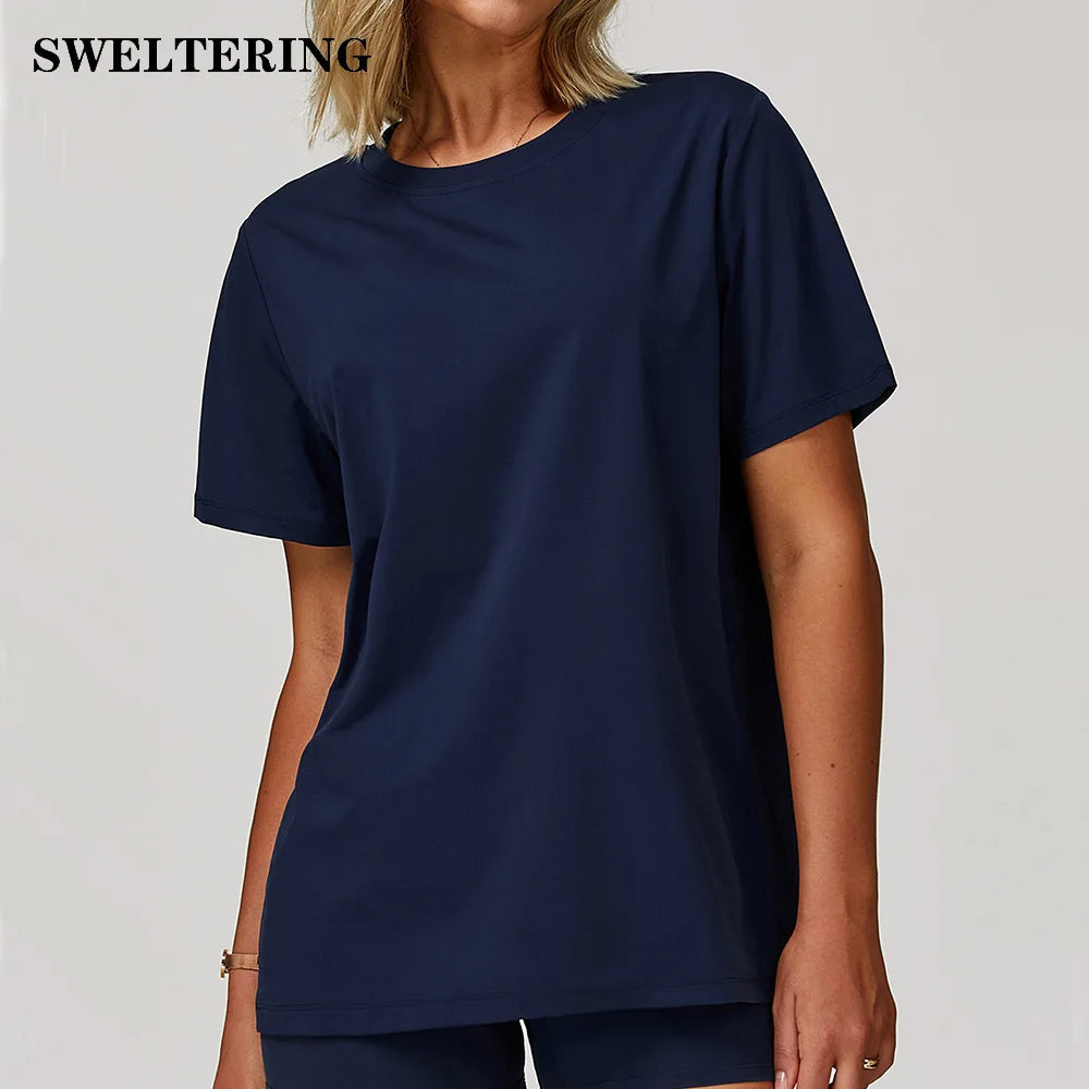 Loose Fit Yoga Tee - Breathable & Quick Dry