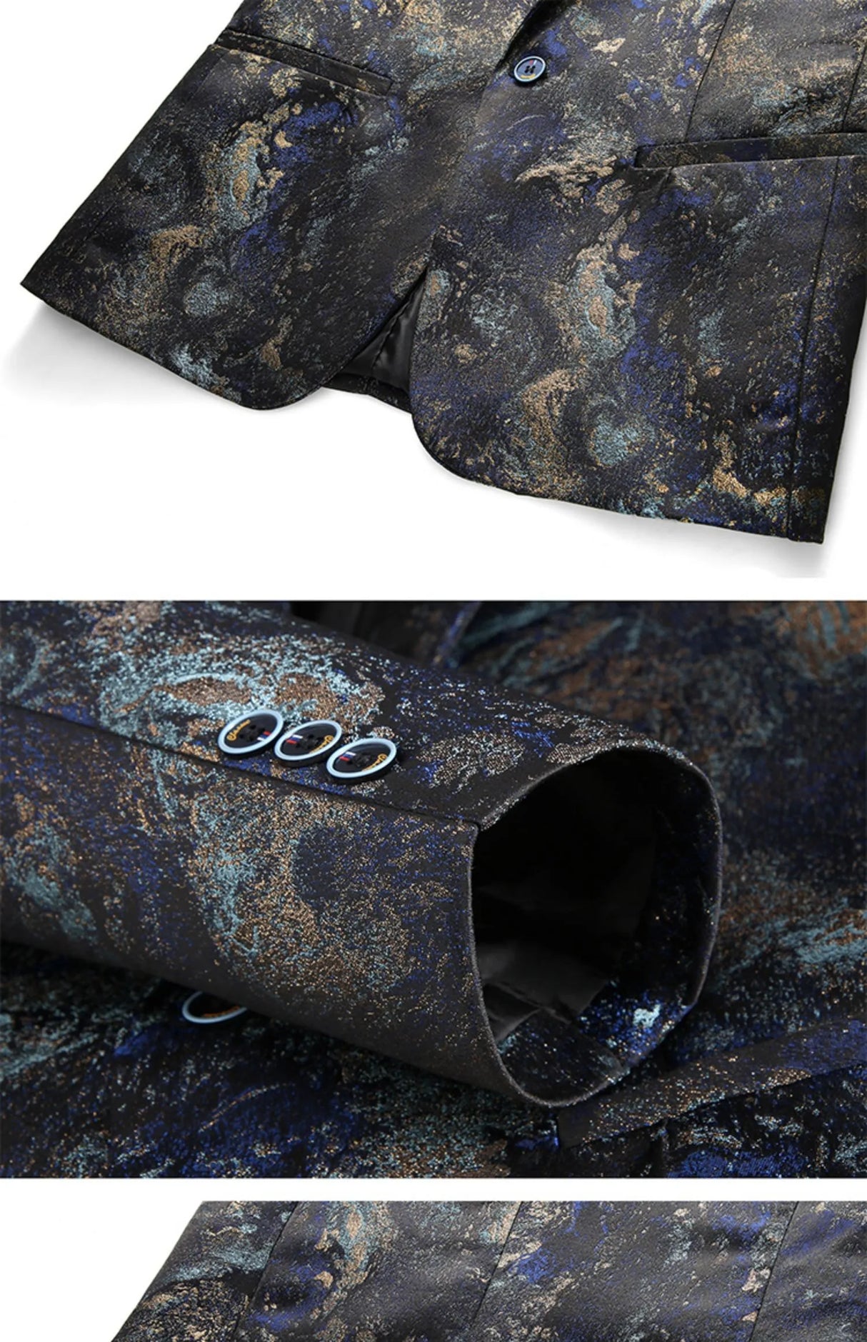 Men's Plus Size Floral Smoking Jacket