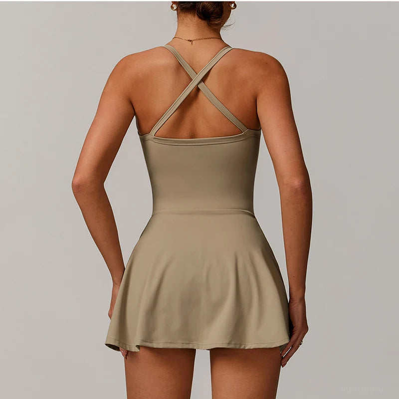 Women Tennis Dress with Shorts