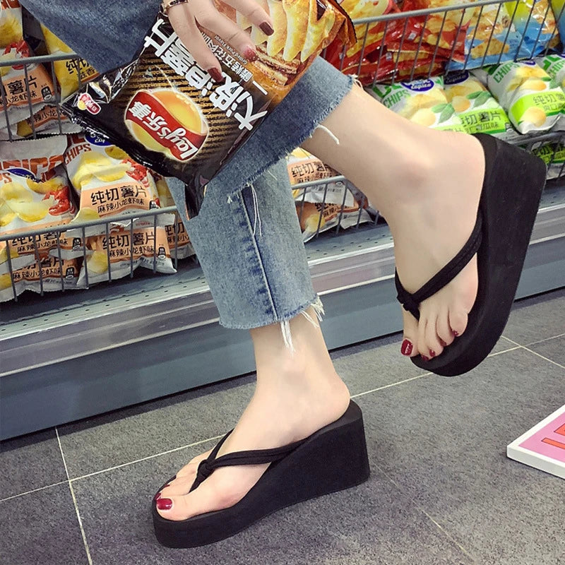 Women High-Heel Flip Flops
