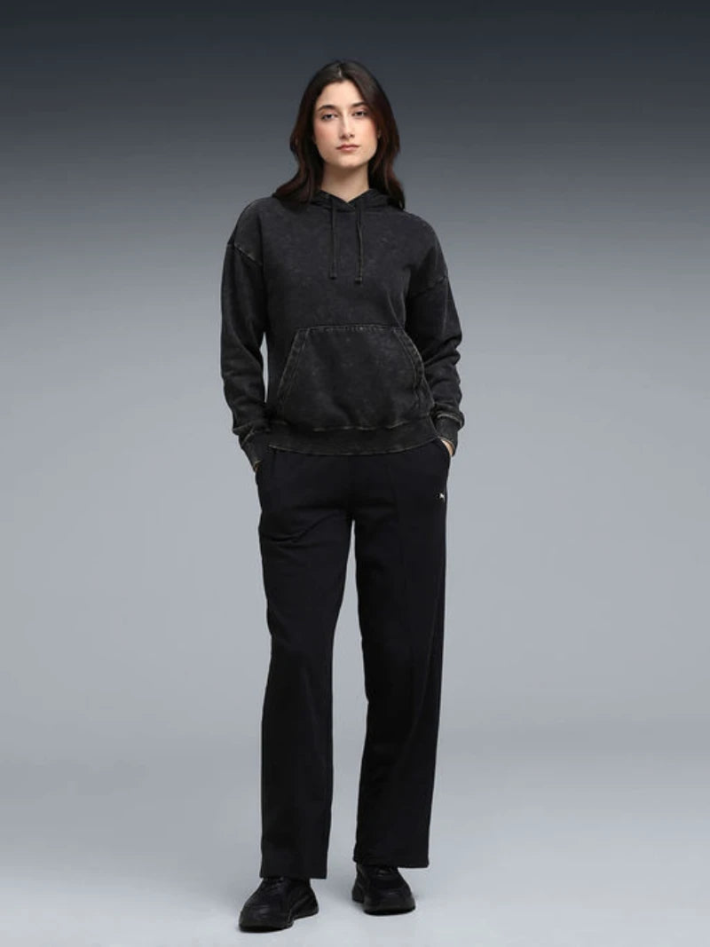 Plus Size Women's Hoodie – Relaxed Black Sweatshirt