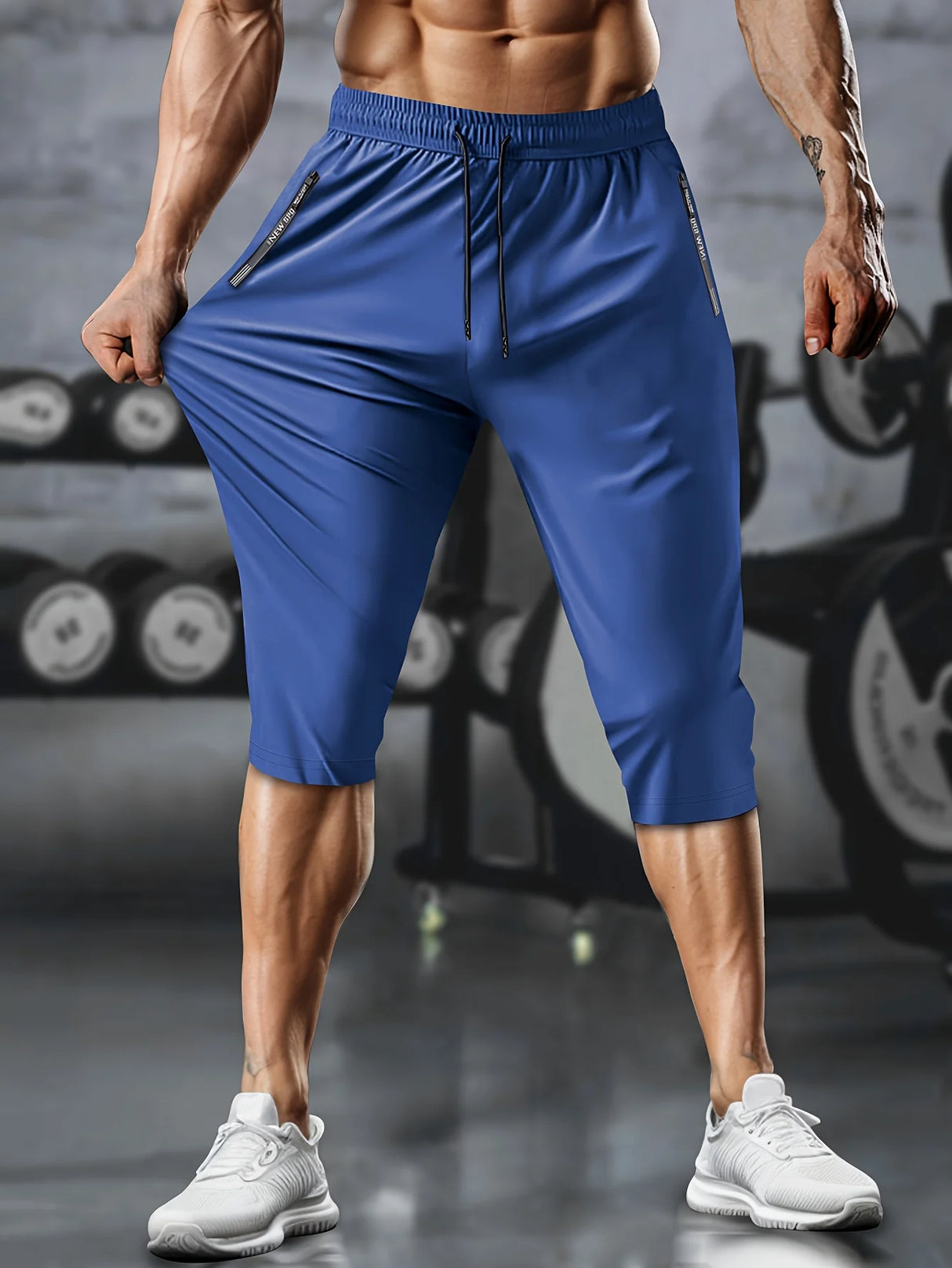 Men Cropped Athletic Pants