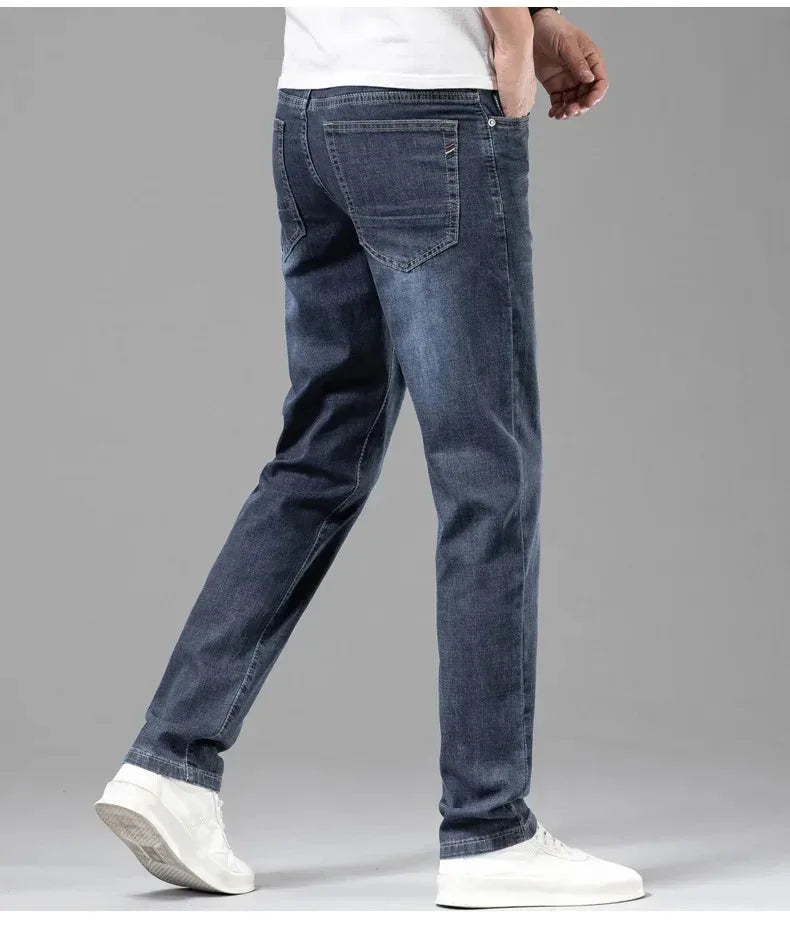 Men Grey Stretch Jeans