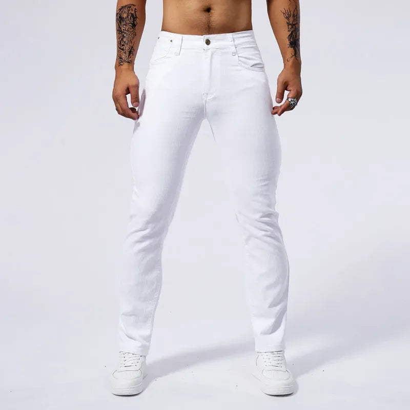 Men White Slim Jeans