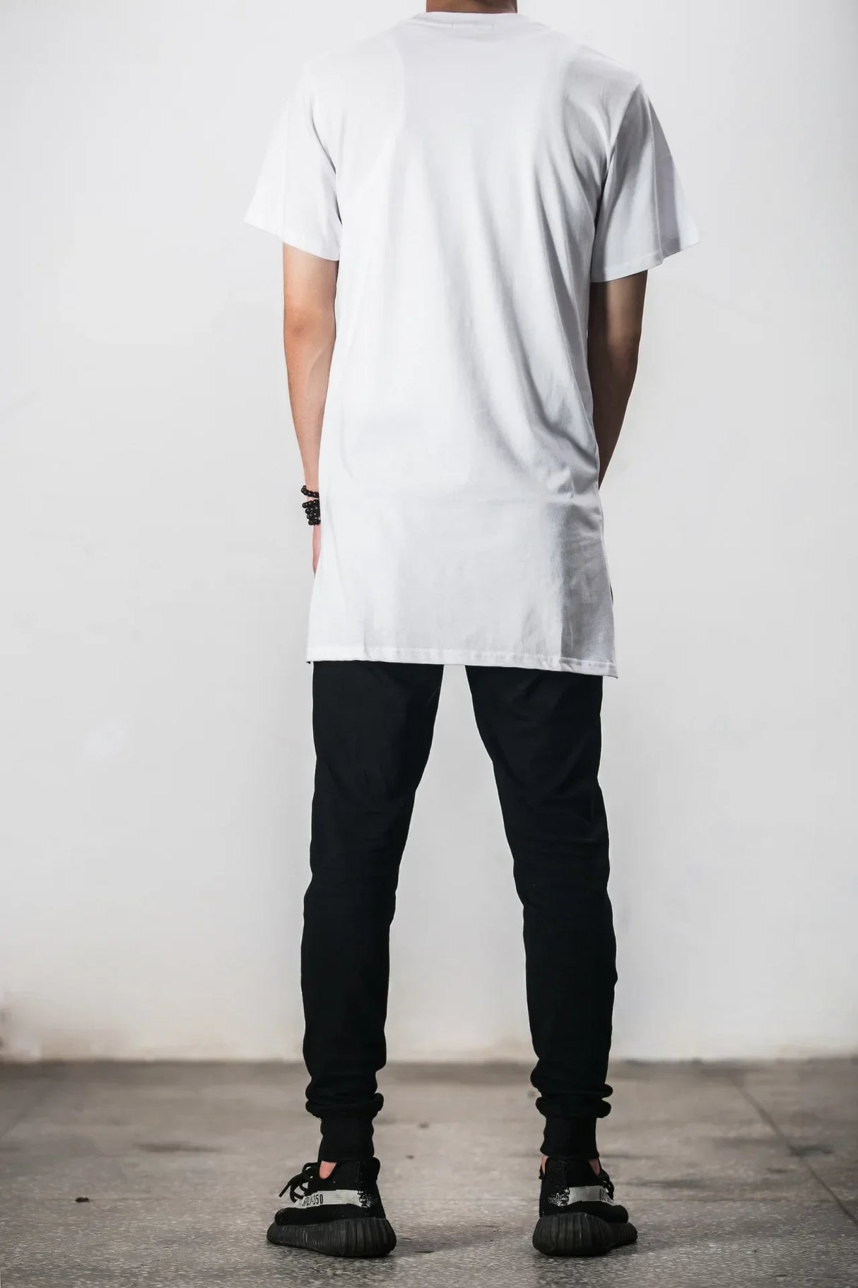 Men Long Hem Streetwear Tee