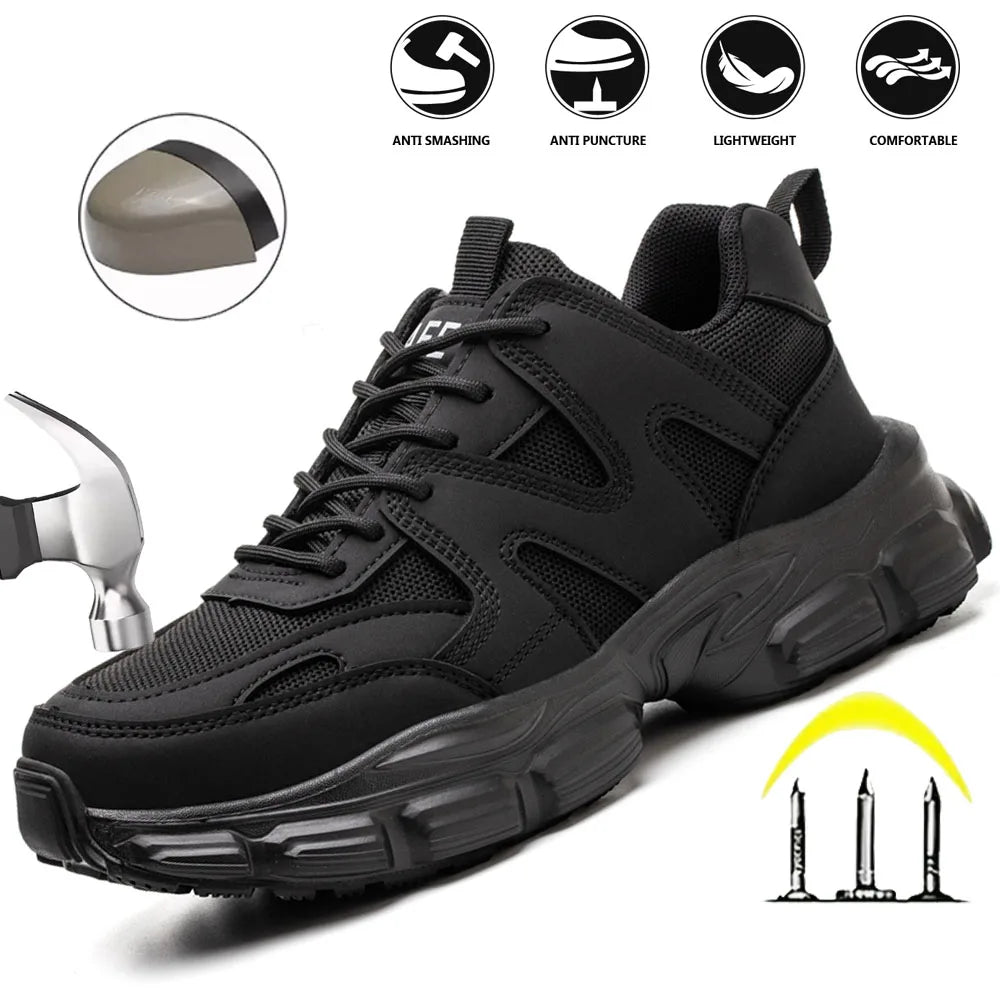 Women Safety Shoes Waterproof Steel Toe Sneakers