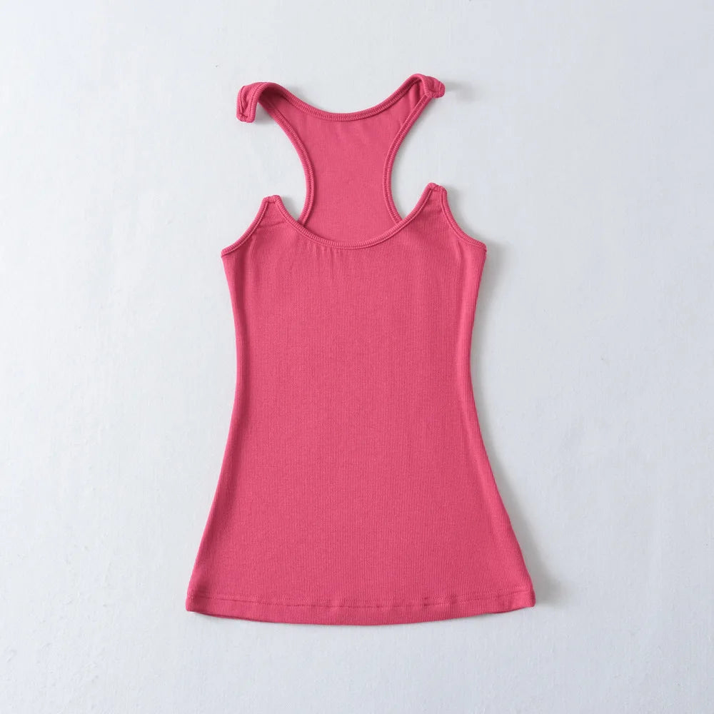 Women Ribbed Strap Tank Top
