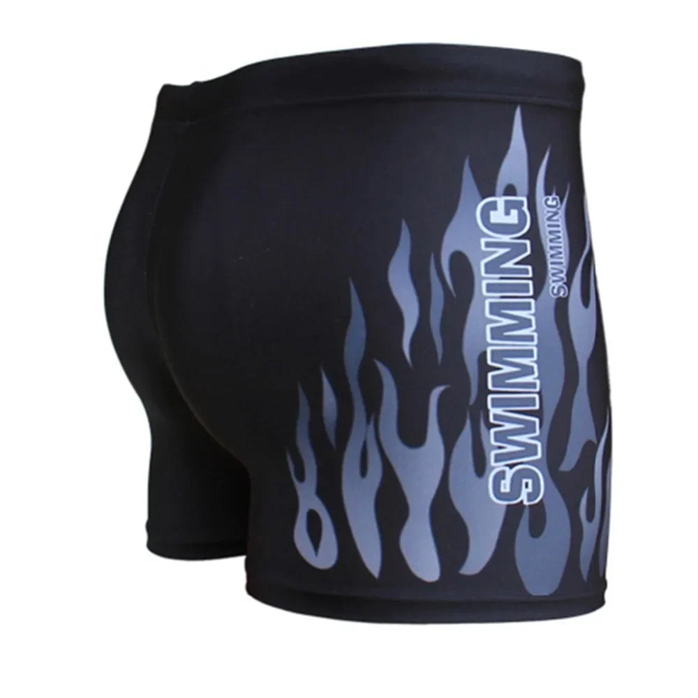 Men Flame Print Swim Briefs